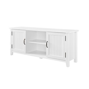 Walker Edison Grooved Door TV Console - 58-in - Solid White