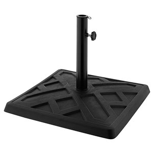 Walker Edison Square Metal Umbrella Base - Black