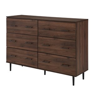 Walker Edison Modern Wood 6-Drawer Dresser - Dark Walnut