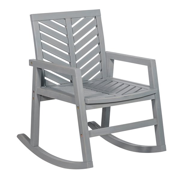 grey chevron rocking chair