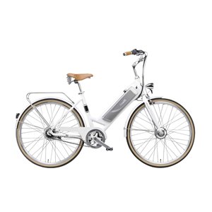 Vélo électrique Benelli Classica Retro, moteur EV, 28 po, blanc