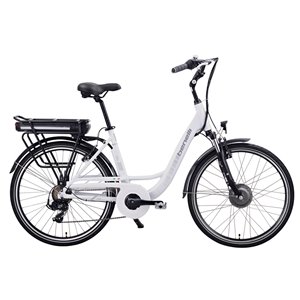 Vélo électrique Benelli Mio 26 po, moteur EV, blanc