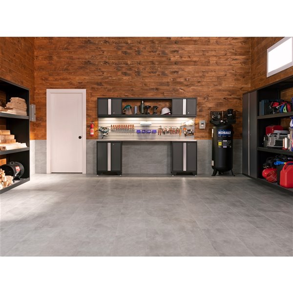 NewAge Products Stone Composite Interlocking LVT 800 sq. ft. Flooring Bundle - 12-in x 24-in - Titatinum