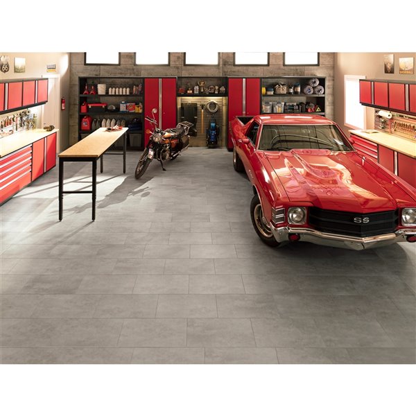 NewAge Products Stone Composite Interlocking LVT 800 sq. ft. Flooring Bundle - 12-in x 24-in - Titatinum