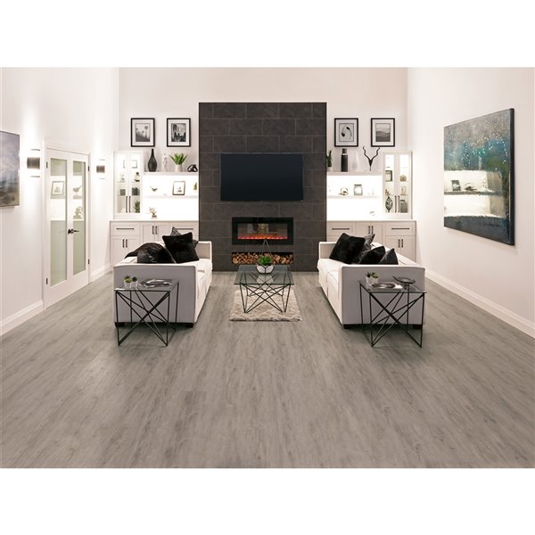 NewAge Products Stone 5-Piece Composite LVP 600 sq. ft. Locking Flooring Bundle - 8.85-in x 46-in