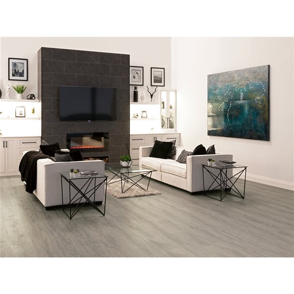 NewAge Products Stone 5-Piece Composite LVP 600 sq. ft. Locking Flooring Bundle - 8.85-in x 46-in