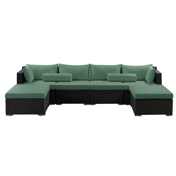 Patio Flare Replacement Covers for Sarah Sectional Furniture Set Green