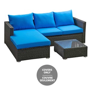 Housses supplémentaires pour ensemble Emmett de Patioflare, bleu