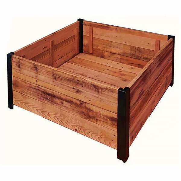 Jardinière en bois de Grapevine, 29,92 po x 15,35 po, brun