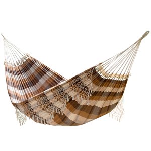 Vivere Brazilian Double Hammock - Cotton - Brazilwood