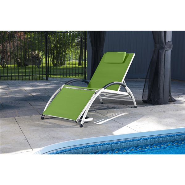 Chaise longue Dockside de Vivere, vert