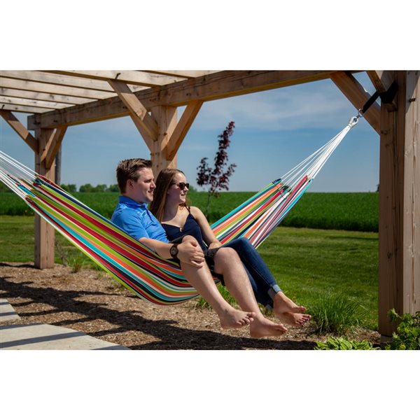 Vivere Brazilian Sunbrella Double Hammock - Confetti