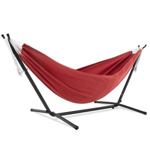 Vivere Sunbrella Hammock - with Stand - Crimson