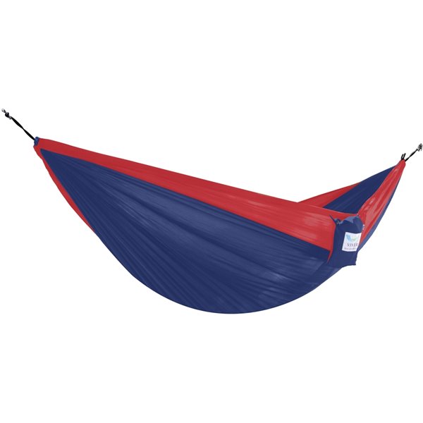 Hamac parachute double en nylon de Vivere, Navy/Red