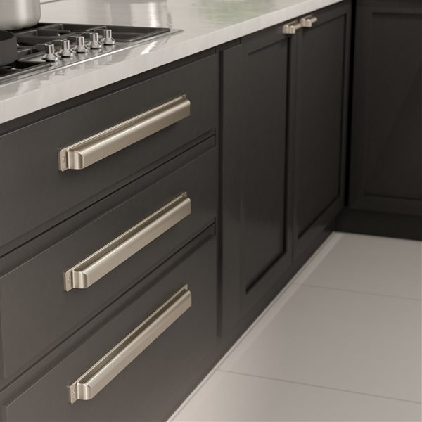 Richelieu Torino Transitional Cabinet Pull - 480-mm - Brushed Nickel