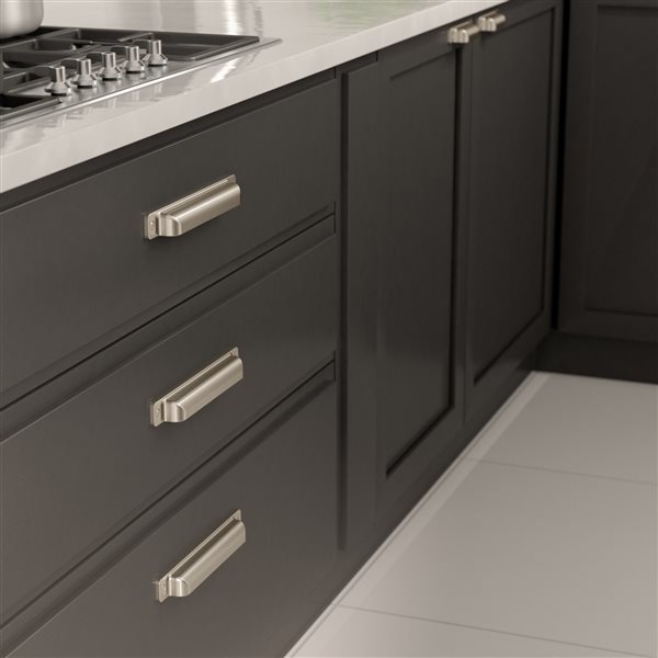 Richelieu Torino Transitional Cabinet Pull - 192-mm - Brushed Nickel