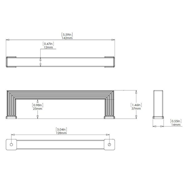 Richelieu Como Transitional Cabinet Pull - 128-mm - Chrome