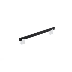 Richelieu Madison Modern Cabinet Pull - 192-mm - Matte Black/Chrome