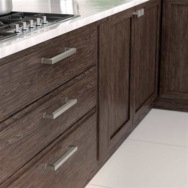 Richelieu Como Transitional Cabinet Pull - 192-mm - Brushed Nickel