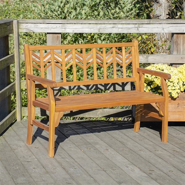 Patioflare PIKNIK Folding Bench - 22.25-in x 35.76-in - Natu
