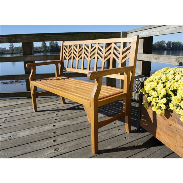 Patioflare PIKNIK Folding Bench - 22.25-in x 35.76-in - Natu