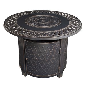 Foyer rond Ben de Paramount, aluminium, 33,5 po, 25 000 BTU, bronze