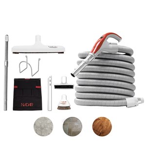 Nadair Central Vacuum Hardwood Cleaning Tools Attachment Kit - 30 ft.