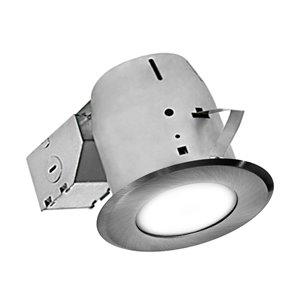Luminaire de douche encastrée à DEL, rond pivotant de Nadair, 4 po