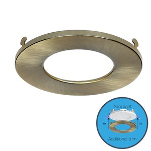 Nadair Ultra Slim Clip on Colour Trim for LED Panel Light - Antique Brass