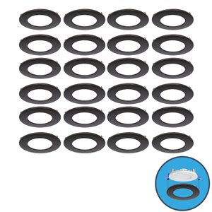 Garniture de couleur pour luminaires Ultra Mince de Nadair, 24 pqt, bronze huilé