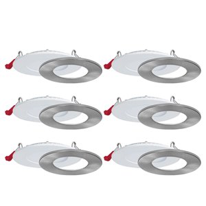 Nadair Swivel LED Slim Lights with 3 Colour Temperatures - 3-in - 6 Pack