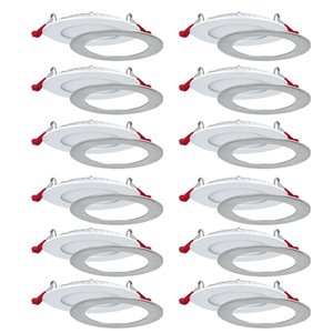 Nadair Swivel LED Slim Lights with 3 Colour Temperatures - 4-in - 12 Pack