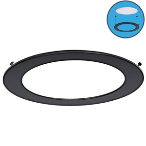 Garniture de couleur pour luminaires encastrés Ultra Mince de Nadair, noir