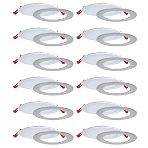 Nadair LED Recessed Slim Light with 3 Colour Temperatures - 12 Pack - 6-in