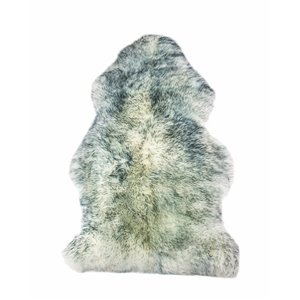 Tapis intérieur en peau de mouton fait à la main Milan Natural de Lifestyle, 2 po x 3 po, brume grise
