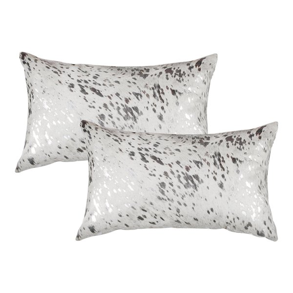 silver decorative pillow