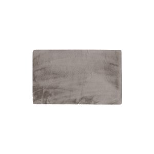 Tapis décoratif intérieur en faux lapin fait à la machine Luxe de Lifestyle, 3 po x 5 po, gris