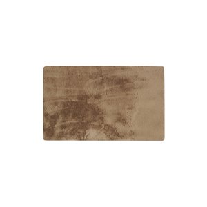 Tapis décoratif intérieur en faux lapin fait à la machine Luxe de Lifestyle, 3 po x 5 po, taupe