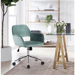 Chaise de bureau réglable moderne de Homycasa, turquoise