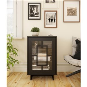 Armoire de rangement à 1 porte rectangulaire Paragon de Nexera, noir