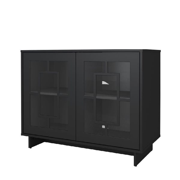 Nexera Paragon 2-Door Rectangular Storage Cabinet - Black