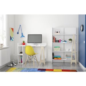 Nexera Atypik 2-Piece Plywood Home Office Set - White