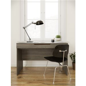 Nexera Arobas Desk with Drawer - 47-in - Bark Grey