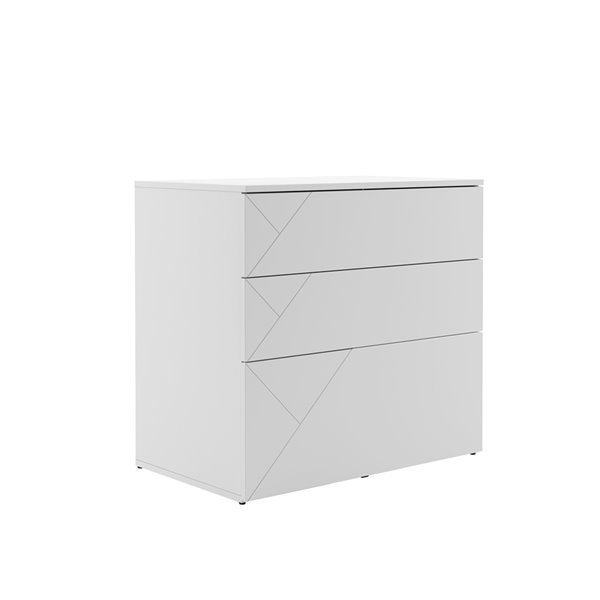 Nexera Atypik Plywood Home Office Set - 3 Pieces - White