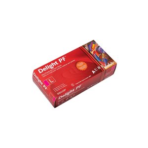 Aurelia Delight Vinyl Powder-Free Examination Gloves - Clear - Large