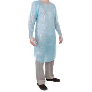 The Big Dollar Disposable Isolation Gowns - CPE - Blue - Large - Pack of 50