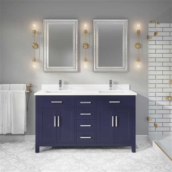 Spa Bathe Kate Double Sink Bathroom, Blue Bathroom Vanity