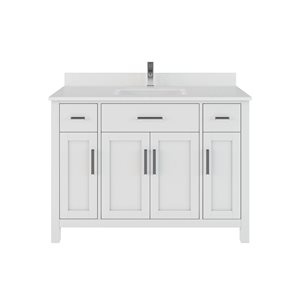 Spa Bathe Kate Single Sink Bathroom Vanity with Top - 48-in - White