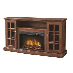 Muskoka Brookfield Media Electric Fireplace - 59-in - Burnished Walnut