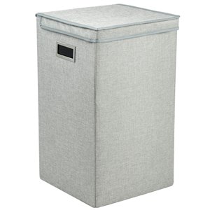 Greenway Collapsible Single Sorter Laundry Hamper - Linen - 25-in x 14-in - Grey